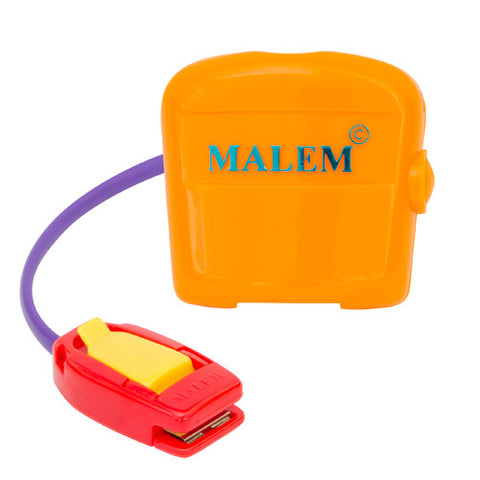 MO3 Orange Malem Wearable Enuresis Bedwetting Alarm front with clip