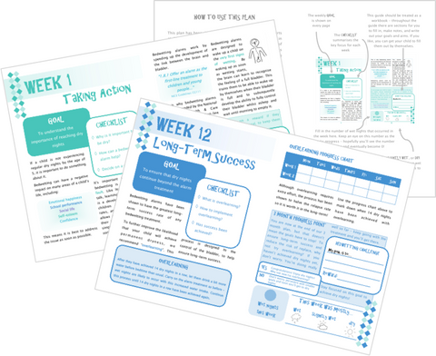The Dry Nights Plan eBook - A 12 week programme to support you and your child on the way to dry nights - by The Bedwetting Doctor