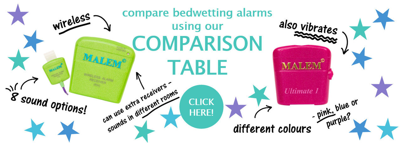 Bedwetting Alarm Comparison Table